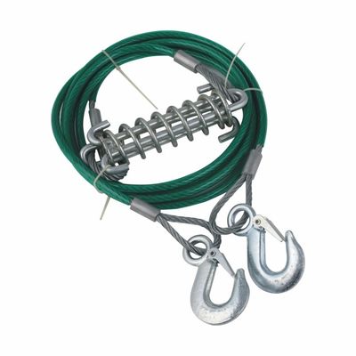 Recarga de remolque de alta resistencia de acero con correa de remolque para automóviles con 2 ganchos de seguridad