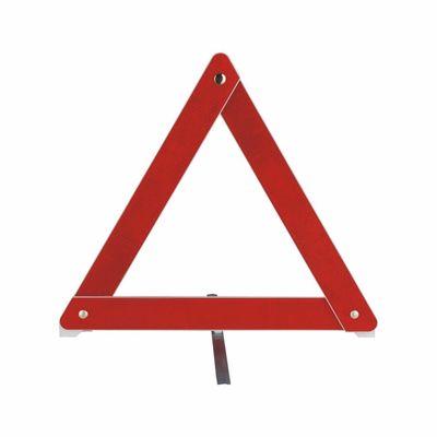 Triángulo de advertencia de seguridad de reflejo de automóviles.