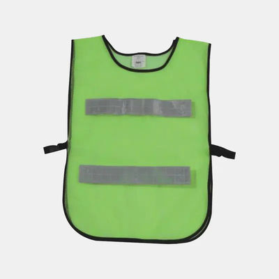 Chaleco de emergencia amarillo con bolsillos y silbato